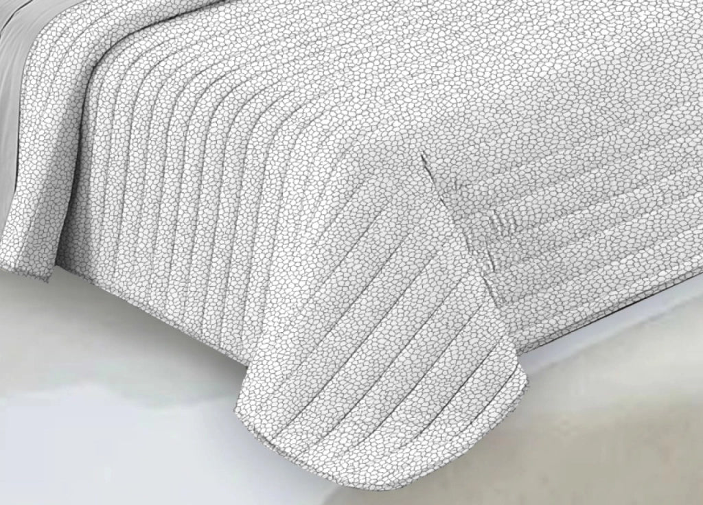 Quilt Trapuntino Piumino Estivo 100gr/mq Microfibra Diadema Borbon - Piazza E Mezza - Grigio 2