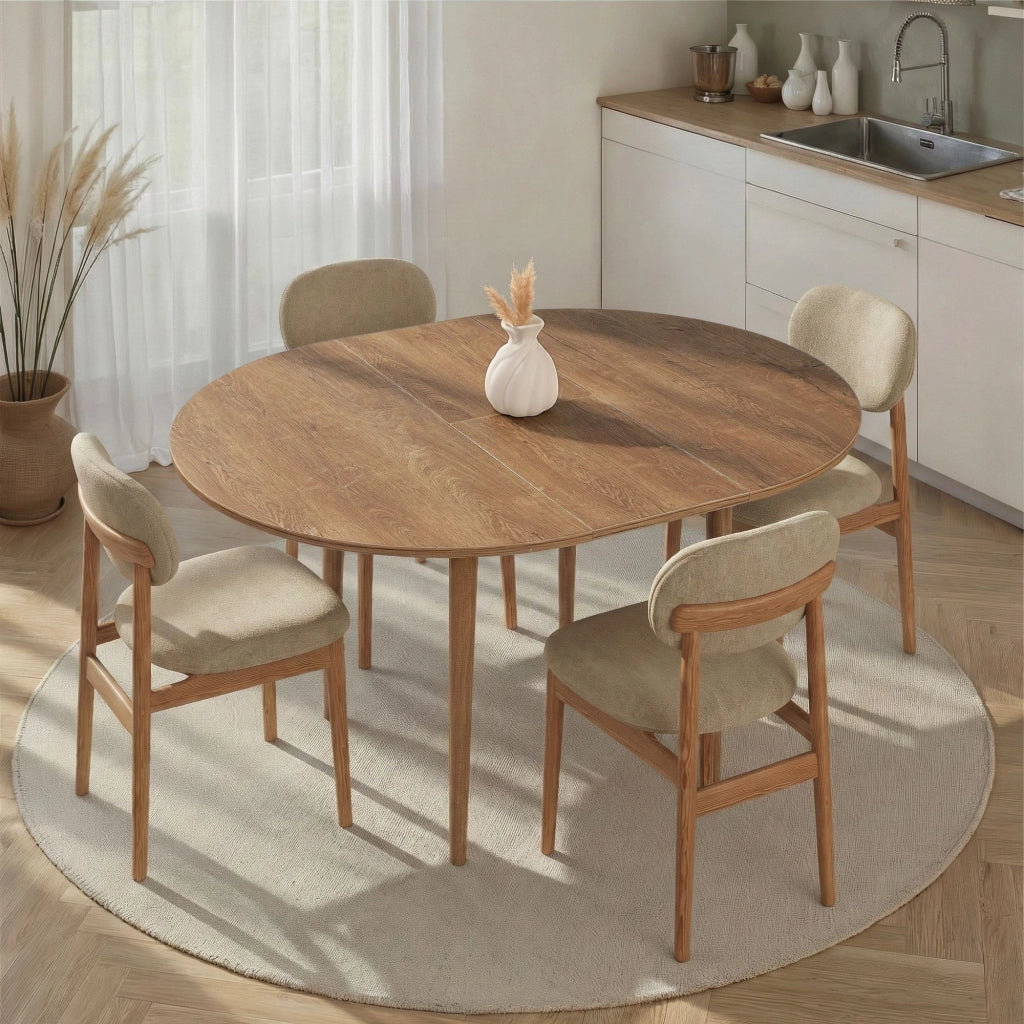 Tavolo da pranzo allungabile in legno "Viona" 100 x 100 x 75 cm - Le chêne de Kafka
