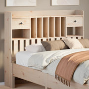 Testiera con Ripiani-Testata contenitore 135 cm in Legno Massello di Pino 690518