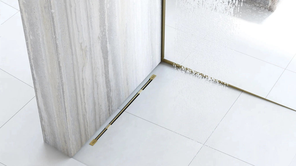 Profilo Doccia Pendenzato 100cm Gold destra