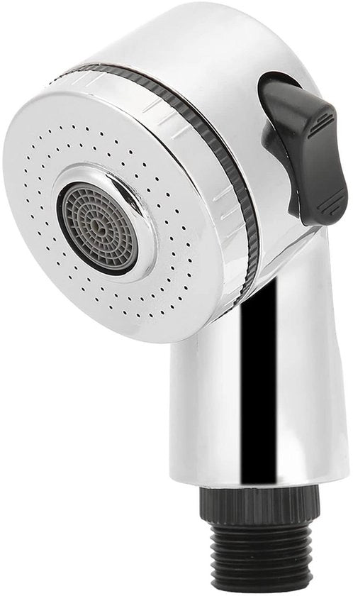 Spazzola per doccia professionale - 2 funzionalità - Argento/Nero - Adattatore per shampoo - Ideale per barbieri - Spazzola per doccia con funzione di massaggio...