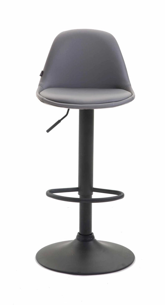 Sgabello di design KIEL in similpelle nero,grigio