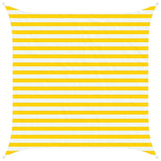 Vela Parasole | Telo Ombra | Vela da ombra solare Giallo e Bianco 2,5 x 2,5 m