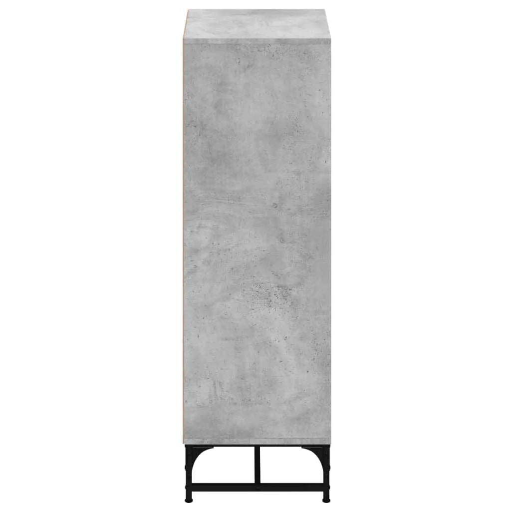 Credenza buffet cassettiera mobile contenitore organizer cucina soggiorno soggiorno con ante in vetro 35 x 37 x 120 cm grigio 02_0030119