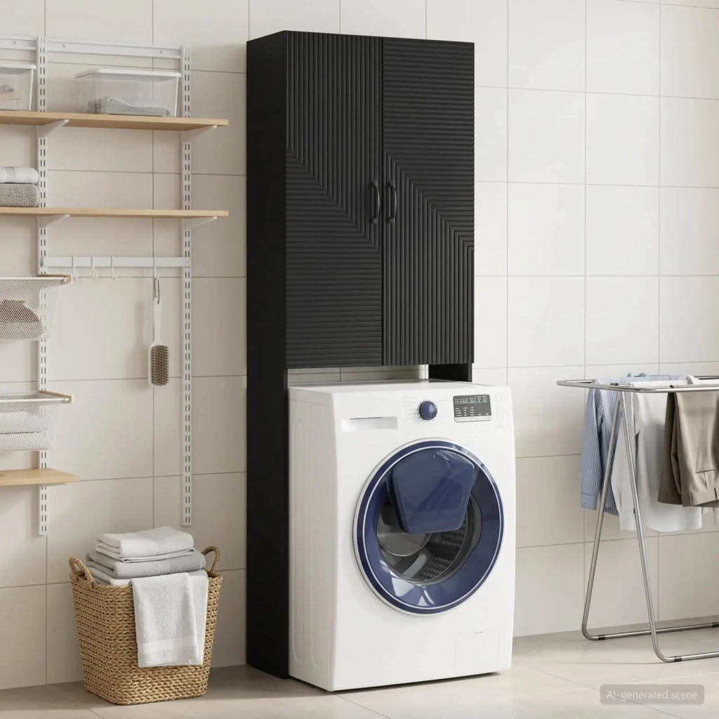 Mobile Bagno HAARLEM Nero 66 x 25,5 x 190 cm 896916