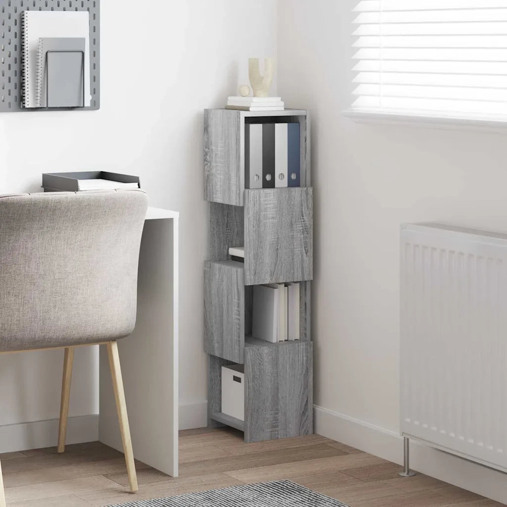 Mobile angolare Grigio Sonoma 25,5x25x102cm Legno multistrato