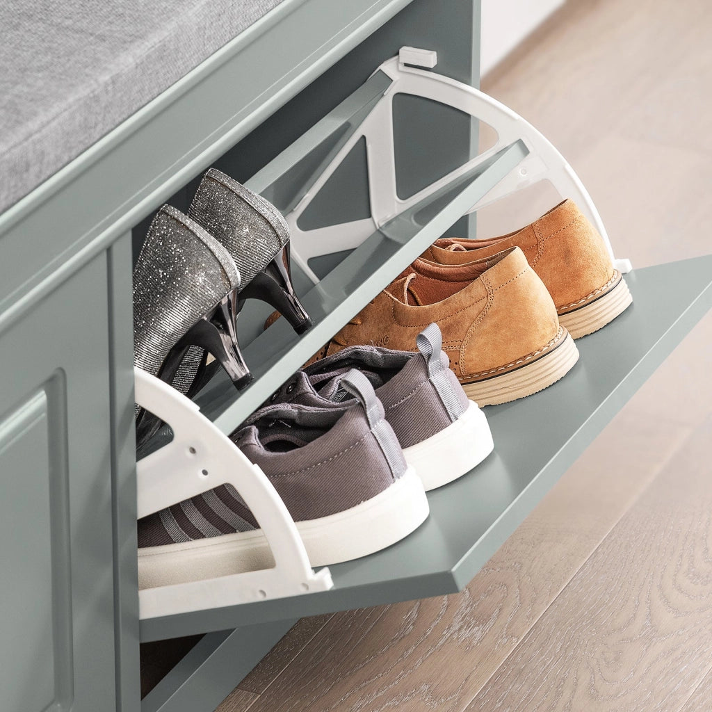 Scarpiera salvaspazio Slim Mobili per Scarpe Serie Scarpiere 104x24x52cm Grigio FSR64-HG