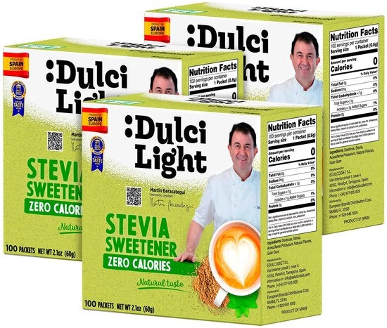Stevia in Polvere 300 Sticchi - Vegano - Senza Glutine - Adatto al Dieta Keto - Libero da OGM - Zucchero Zucchero senza Calorie