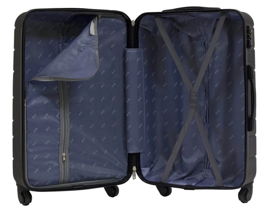 Trolley Valigia Grande Rigida in ABS 4 Ruote TSA Ravizzoni Giove Nero