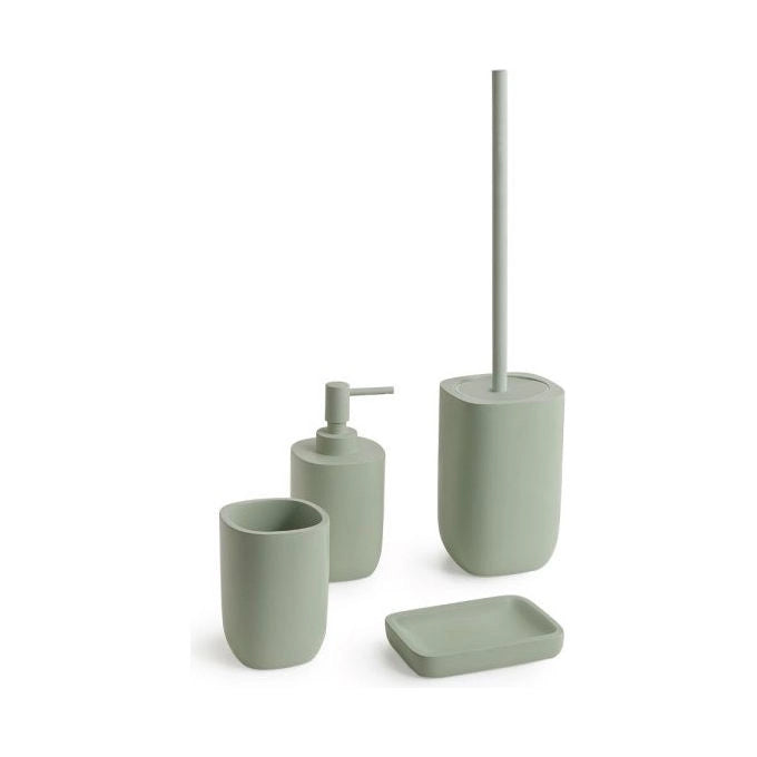 GEDY Portasapone Bagno Ylenia Verde Salvia Opaco Resina Termoplastica