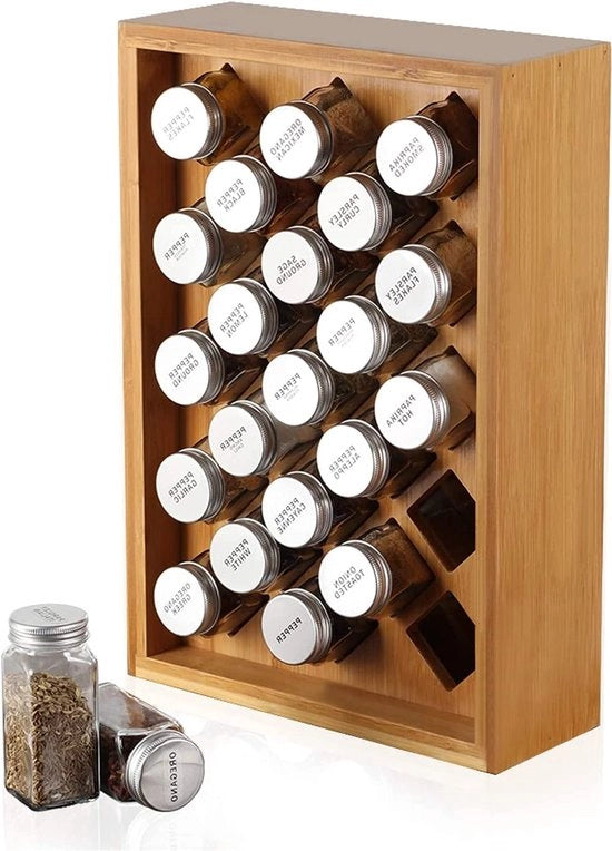 Rack di Spezie in Legno con Piatto di Deposizione per Erbe