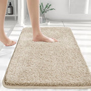 Matrimoniale badmat 40x60 cm, badmat di microfibra morbida, asciugamano da doccia lavabile, antiscivolo, badmat morbido, beige
