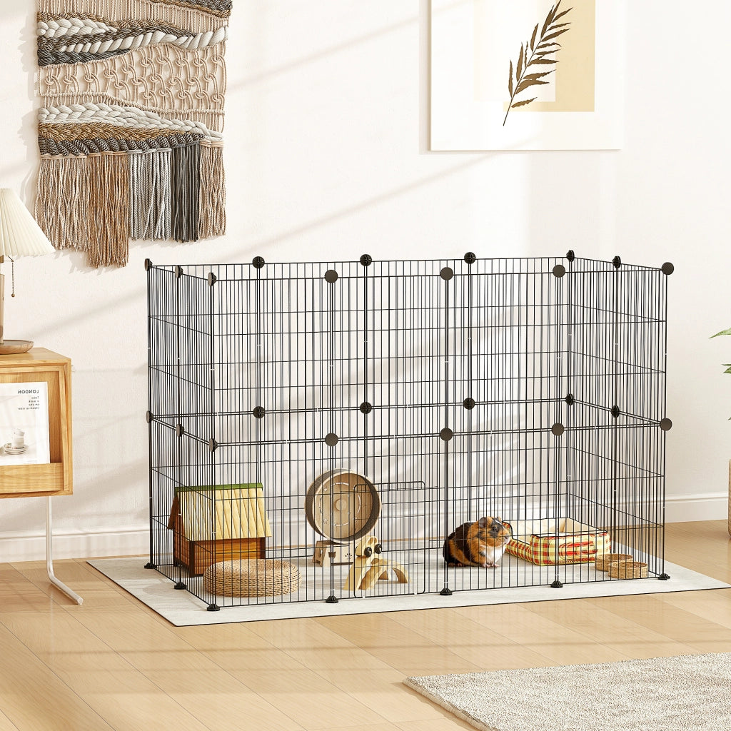 Gabbia per Animali Domestici Esterni ¨C Zephmum ¨C Acciaio Nero 0.72 m2