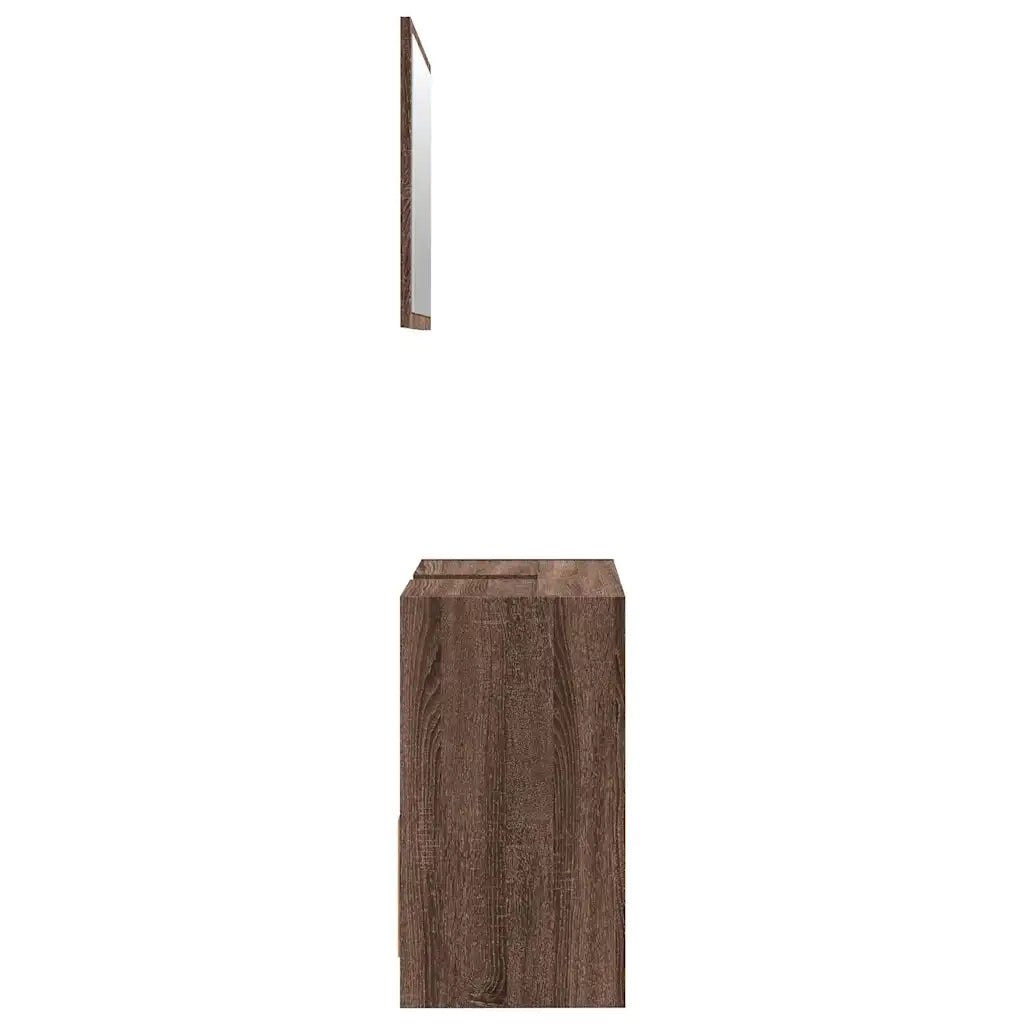 Set Mobili da Bagno | Armadio da bagno 2 pz Rovere Marrone in Legno Multistrato