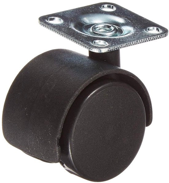 Merriway BH01564 40 mm ruote a doppia pista con fissaggio a piatto (lotto da 4)