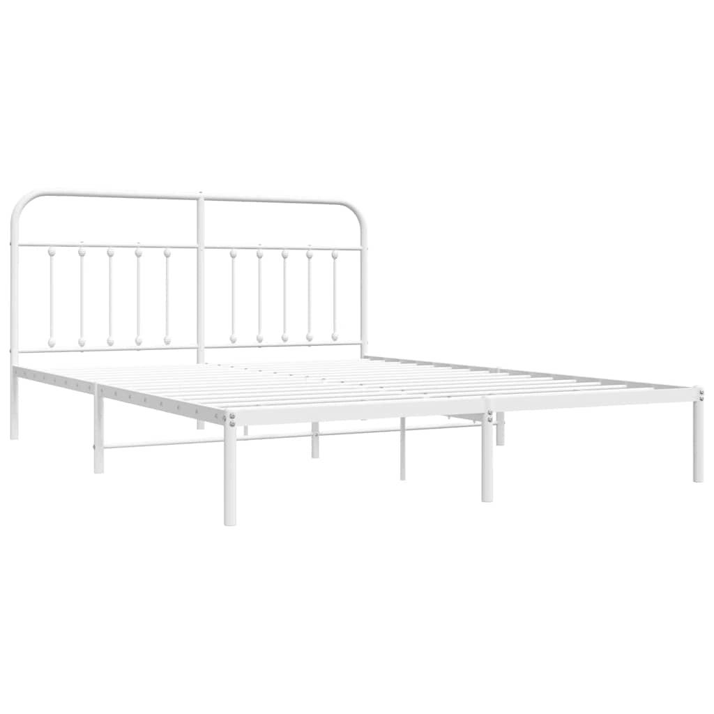 Giroletto con Testiera Metallo Bianco 180x200 cmcod mxl 79928