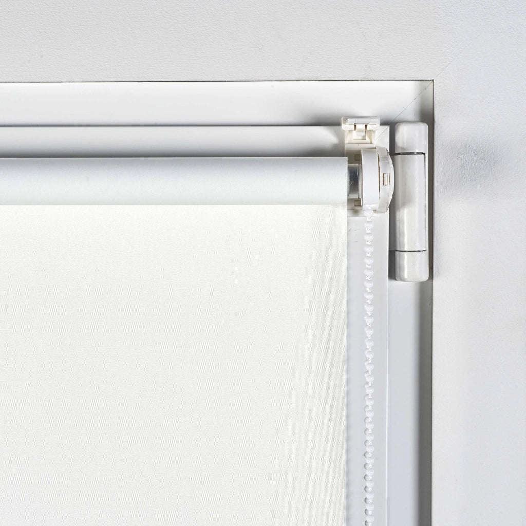 Tenda a Rullo Avvolgibile Oscurante EasyFix, Facile Da Installare, Fissaggio a Clip Senza Viti Bianco 120x180 cm