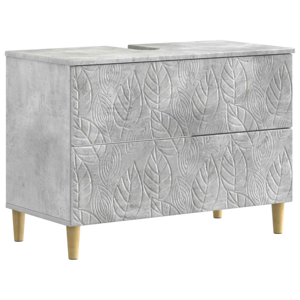Armadio per Lavabo da Bagno DELFT Grigio Cemento 897018