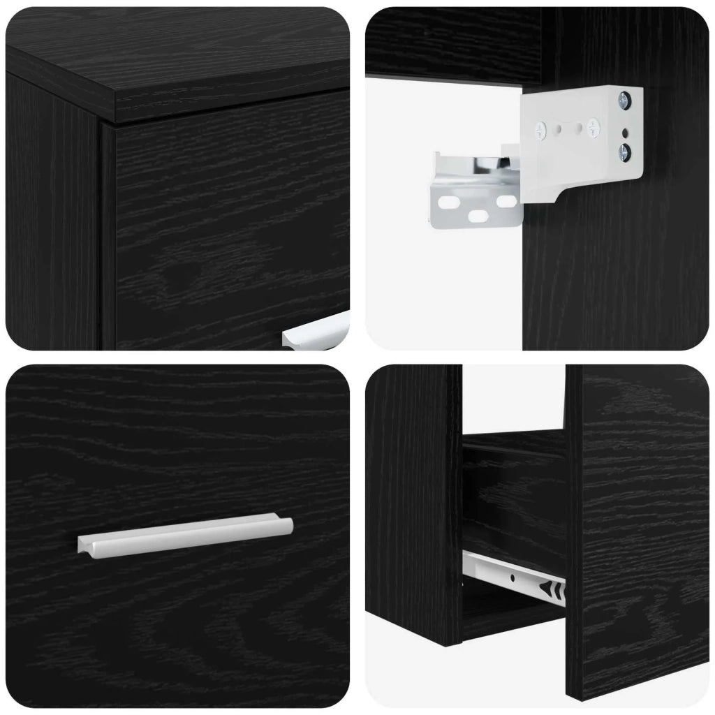Set di Armadi da Bagno 3 pz Nero 53 x 34,5 x 63 cm 3405860