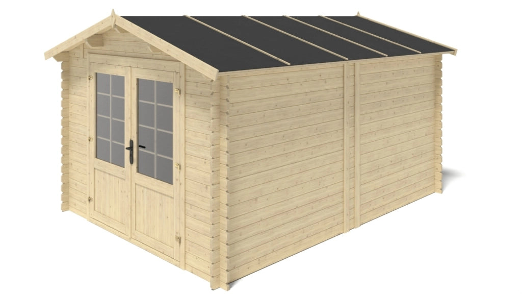 Casetta da giardino in legno - 12m2 - 3x4m - 28mm - colore: naturale - DOM661 - ALTANKA