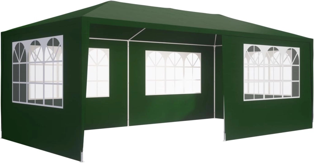 Gazebo da Giardino 3x6m Protezione UV 18m² Idrorepellente 6 Pareti Tenda Feste Padiglione Tendone Giardino