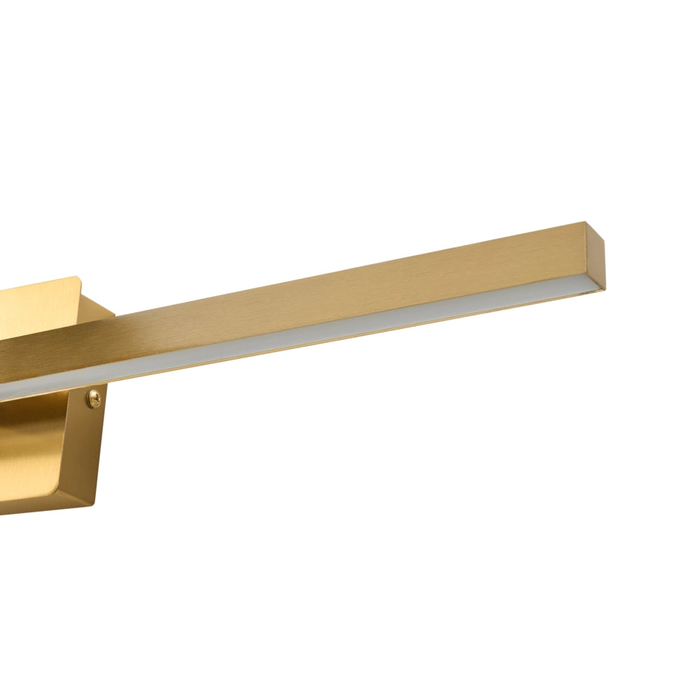 Lampada specchio con luce LED in metallo orizzontale stile moderno oro