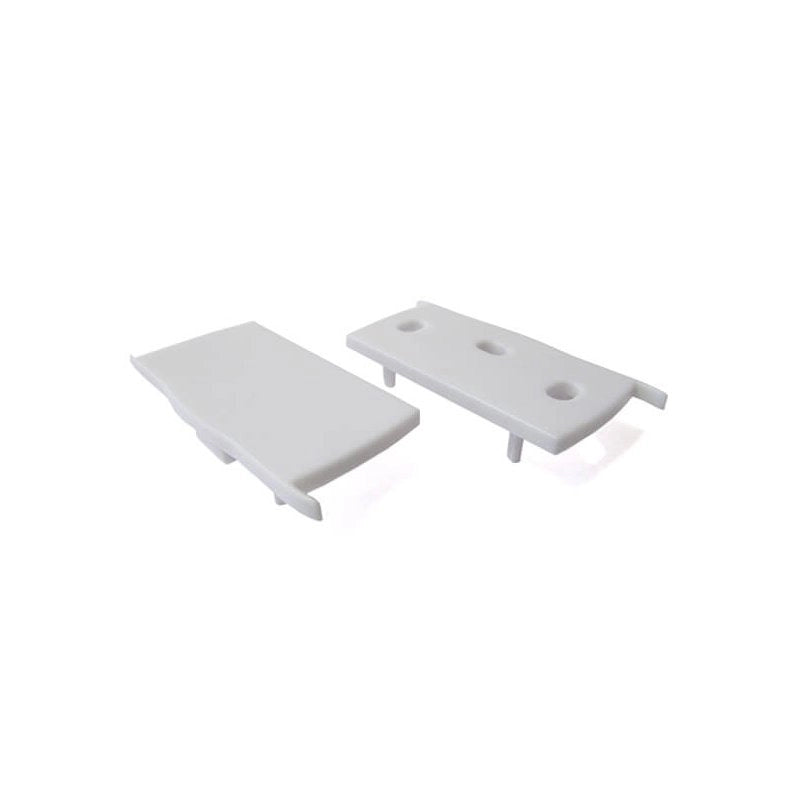 Coppia Tappi Tappini Termine Per Chiusure Profilo Alluminio Illuminazione 3 Direzione BA3001