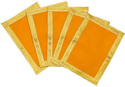 Set di 5 Assegni Decorativi per Pooja Multifunzionali per Laxmi Ganesh (Dimensioni 7 pollici x 10 pollici) (Giallo)