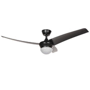 Ventilatore da soffitto in metallo nero luce telecomando 6 velocità 3 temperature 36 cm soggiorno cucina stile tradizionale