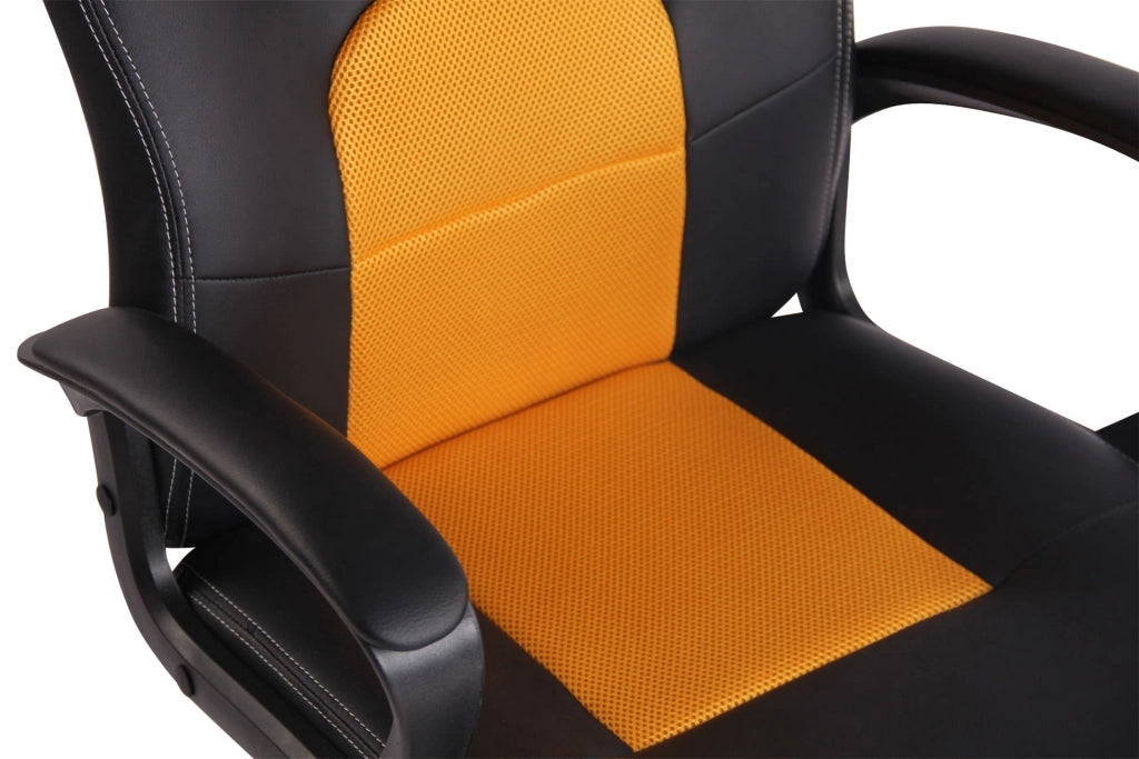 Sedia Gaming Elbing In Similpelle Nero/giallo