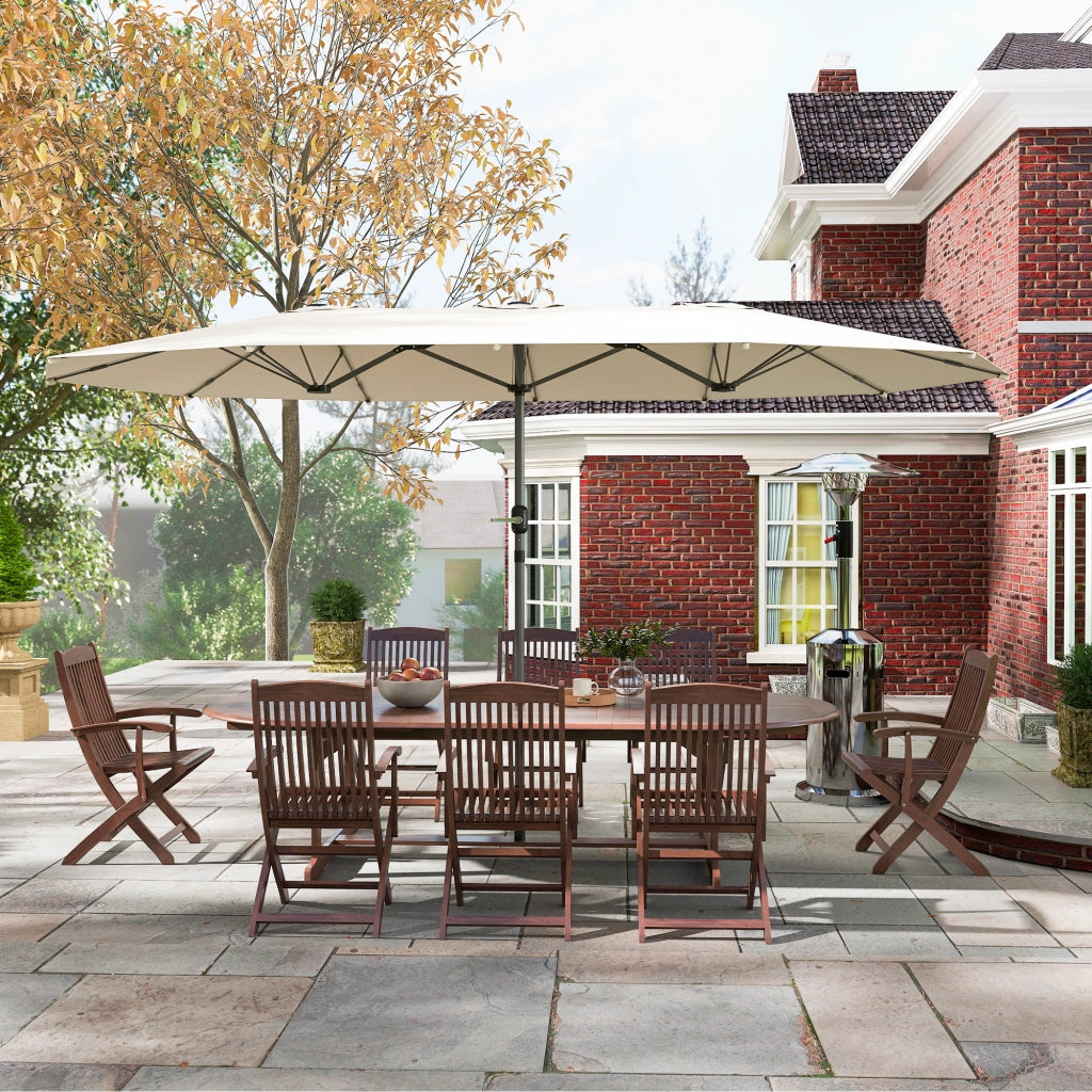 Ombrellone da giardino ovale ¨C Zephmum ¨C Beige 436x260 cm