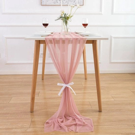 Tela da Tavola in Tessuto Decorativo - 300 x 70 cm - Decorazione di Matrimonio Romantica - Utilizzo Multiplo - Tela da Tavola