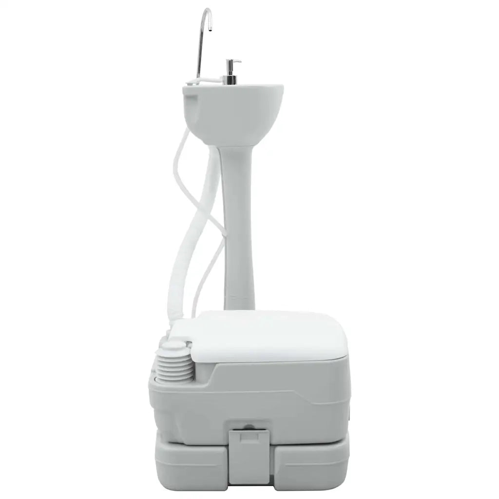 Set di toilette per il campeggio 2 pcs Grigio e Bianco 42001433