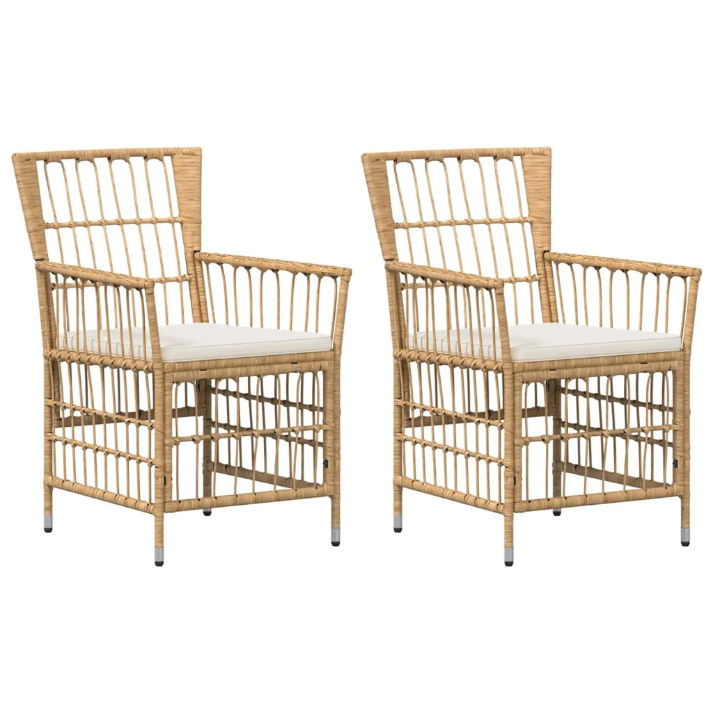 Sedie da giardino 2 pz Naturale 42025128