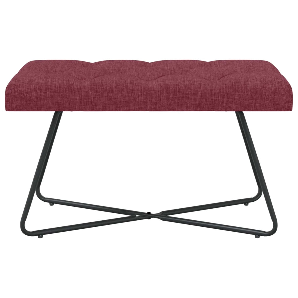 Panchina con bottoni imbottiti Rosso Vino 80 x 40 x 46 cm 42038360