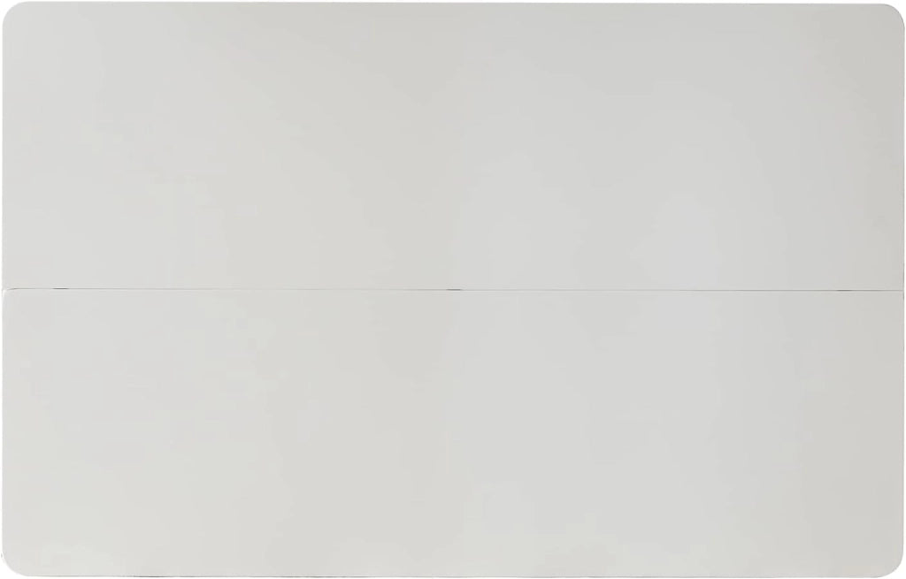 GrandCA HOME Tavolo da Pranzo Rettangolare Tavolo da Cucina con Gambe in Legno Massello, Struttura di Giunzione MDF Desktop, per Sala da Pranzo, Soggiorno, Bianco