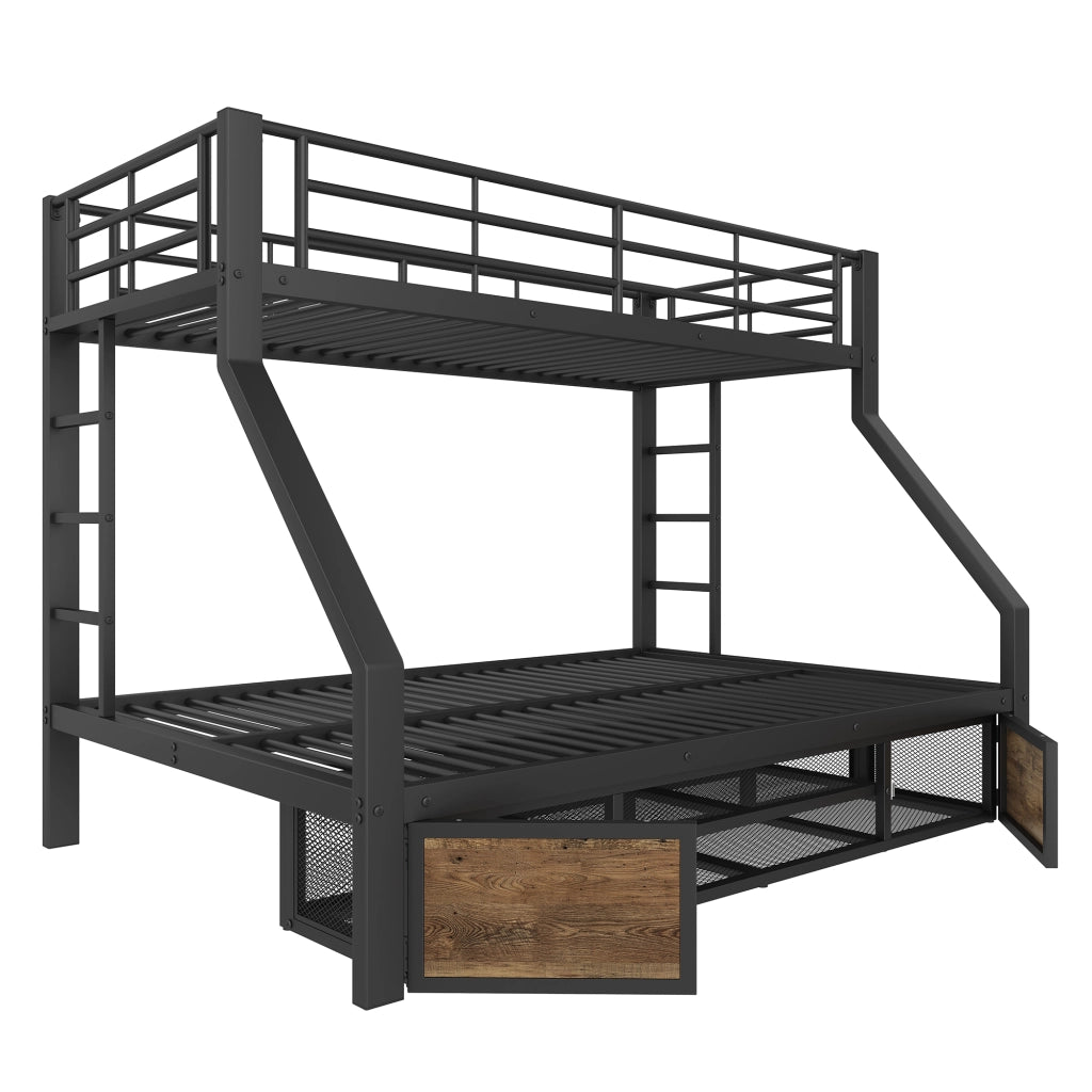 Letto a castello 90x200, 140x200 nero - Xylo