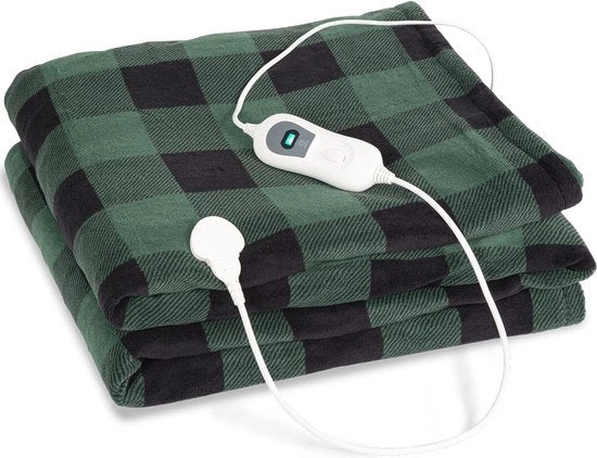Deen elettrico 200x180 cm - Tappeto caldo e accogliente con 120 Watt di potenza, 3 livelli, lavabile e spegnimento automatico
