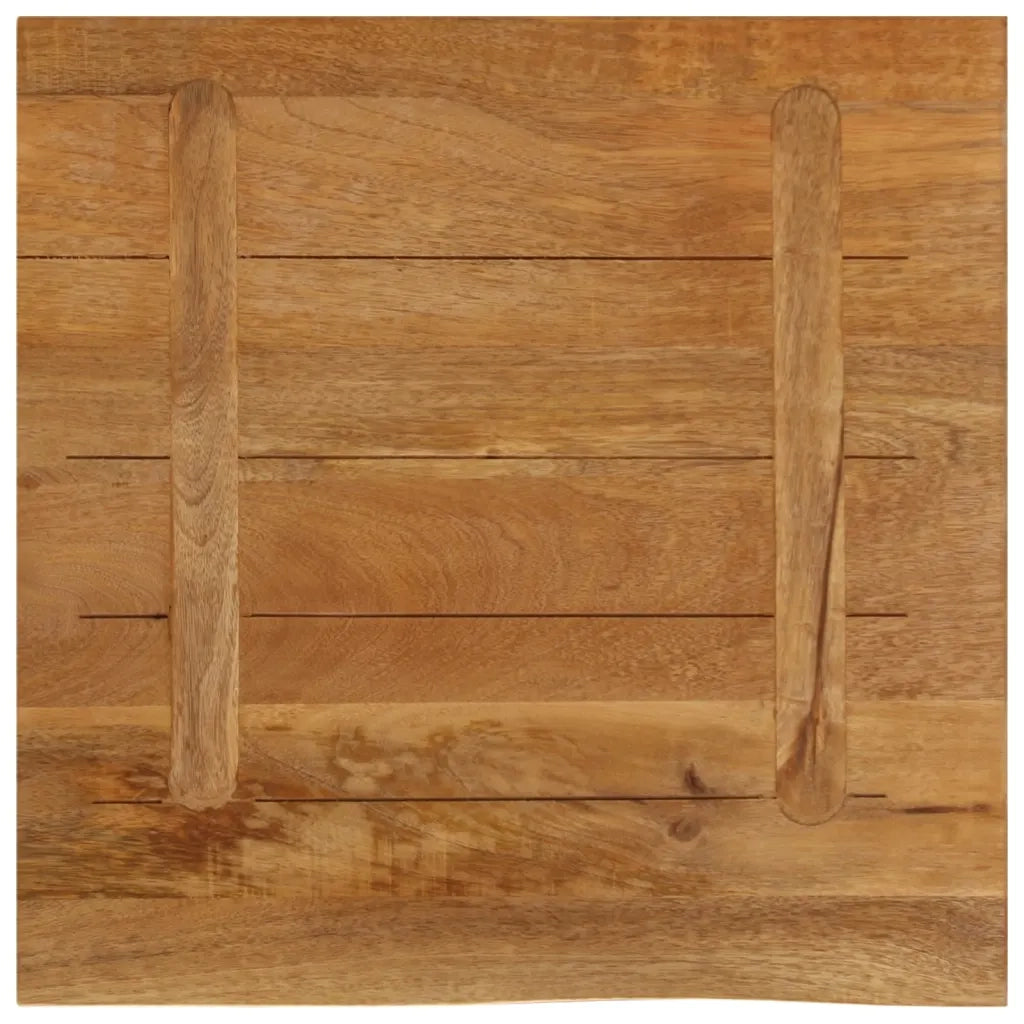 vidaXL Piano Tavolo Bordi Vivi 80x80x3,8 cm in Legno Massello di Mango
