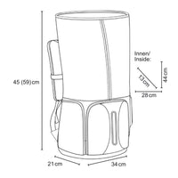 Mantona zaino fotografico corriere per fotocamera SLR DSLR in materiale impermeabile, con accesso rapido, zaino corriere con chiusura per arrotolamento 22444 Nero 480mm