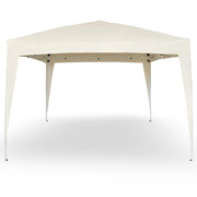Gazebo Eden richiudibile 3 m x 3 m in ferro verniciato bianco con telo beige