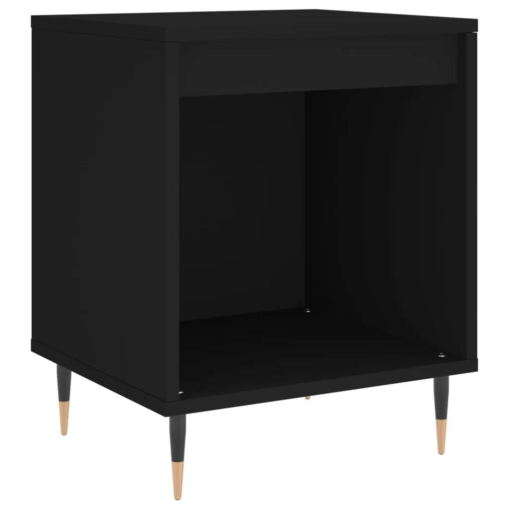 Comodino Nero 40x35x50 cm in Legno Multistratocod mxl 102503