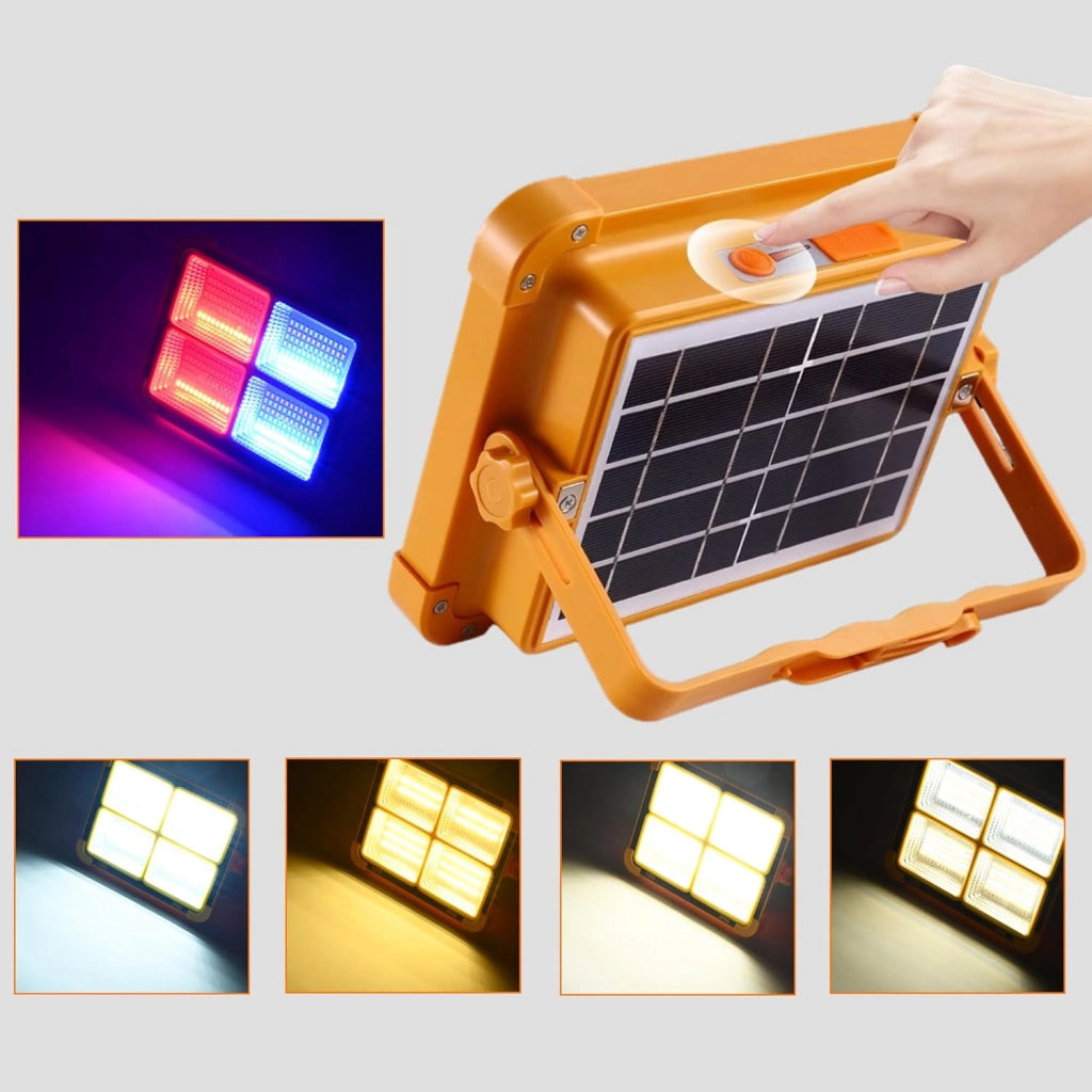 Lampada portatile solare LED con USB, IP66 e luce SOS