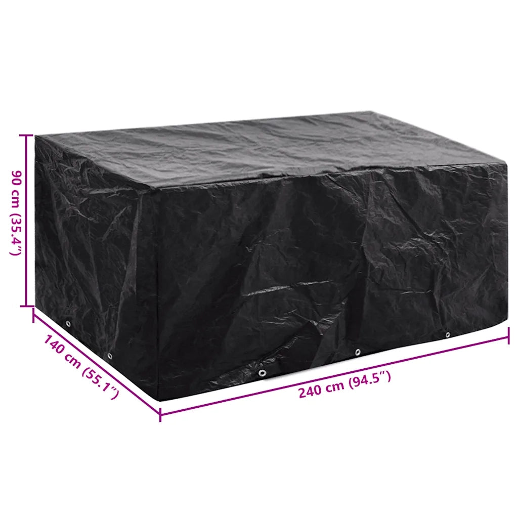 Copertura per Mobili da Giardino con 8 Occhielli 240x140x90 cm 41641