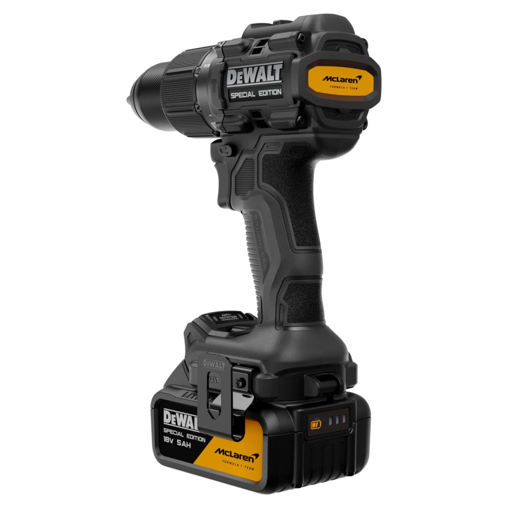 Trapano Avvitatore a Percussione DeWalt XR 18V Brushless McLaren Edition DCD86MP2KT-QW con 2 Batterie 5,0Ah e Valigetta TSTAK