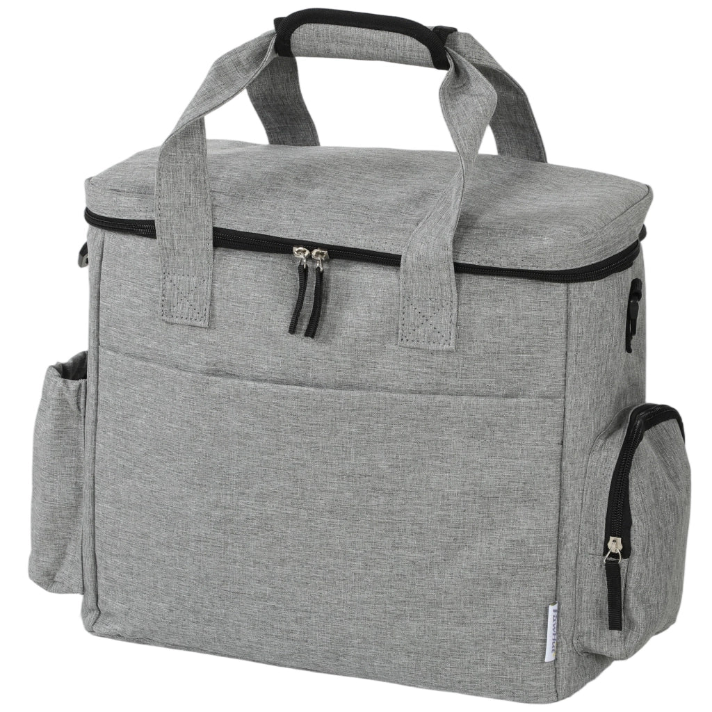 Trasportino per Cane con Tasche e Ciotola ¨C zephmum ¨C Grigio 38x17x35cm