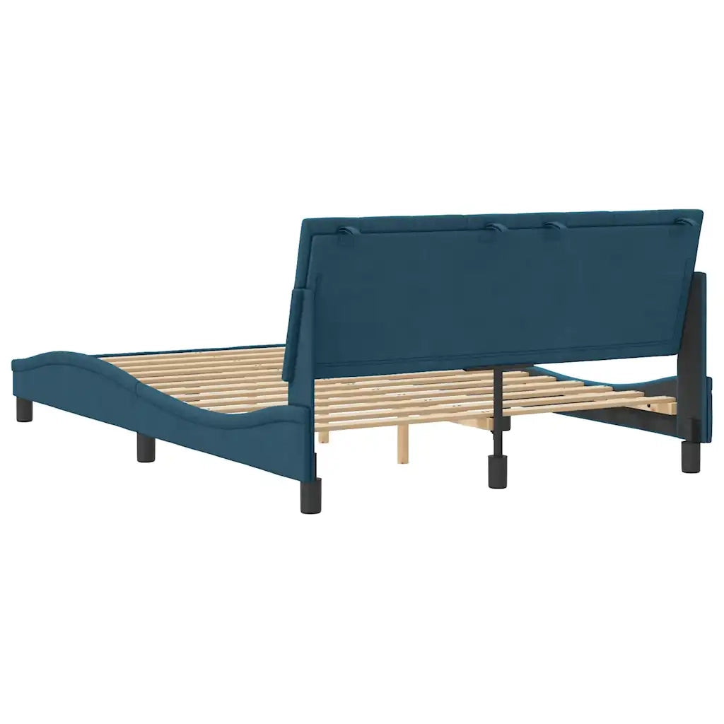 Giroletto senza Materasso Hanko Blu 140x200 cm in Velluto 3207853