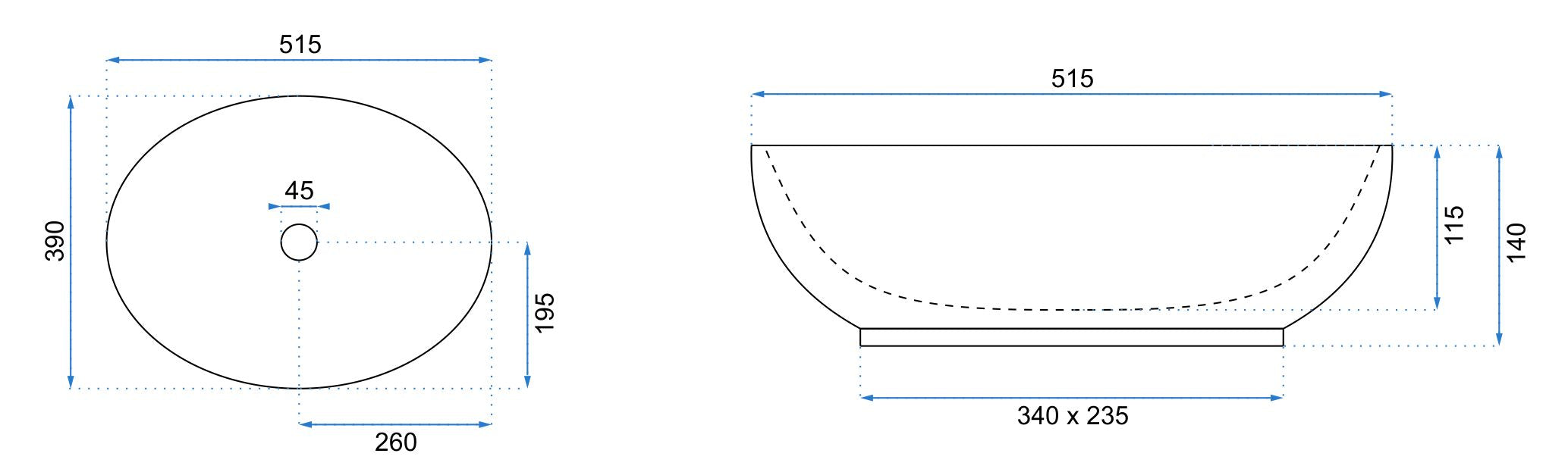 Lavabo Da Appoggio Rea Carola Slim