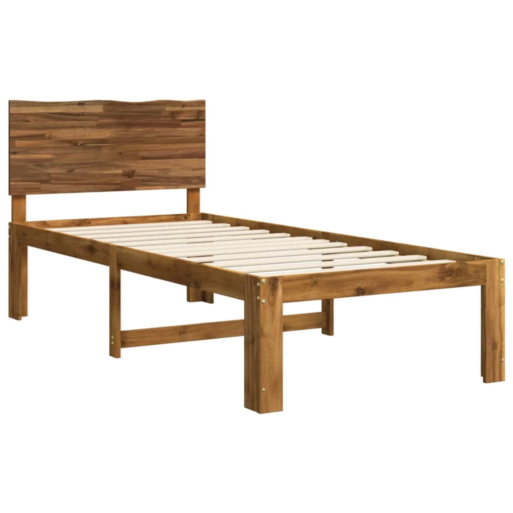 Letto Singolo con Testiera ROSTOCK Naturale 90 x 190 cm 903399