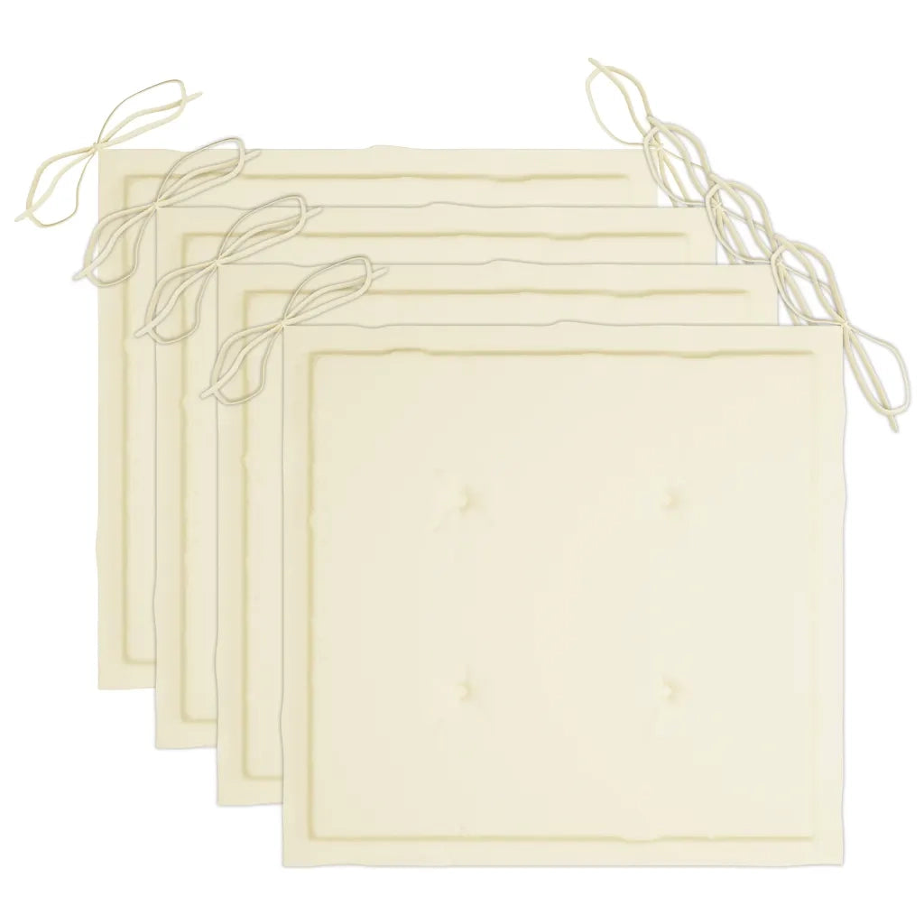 Sedie da Pranzo da Esterni con Cuscini 3 pz Massello di Acacia cod mxl 8214